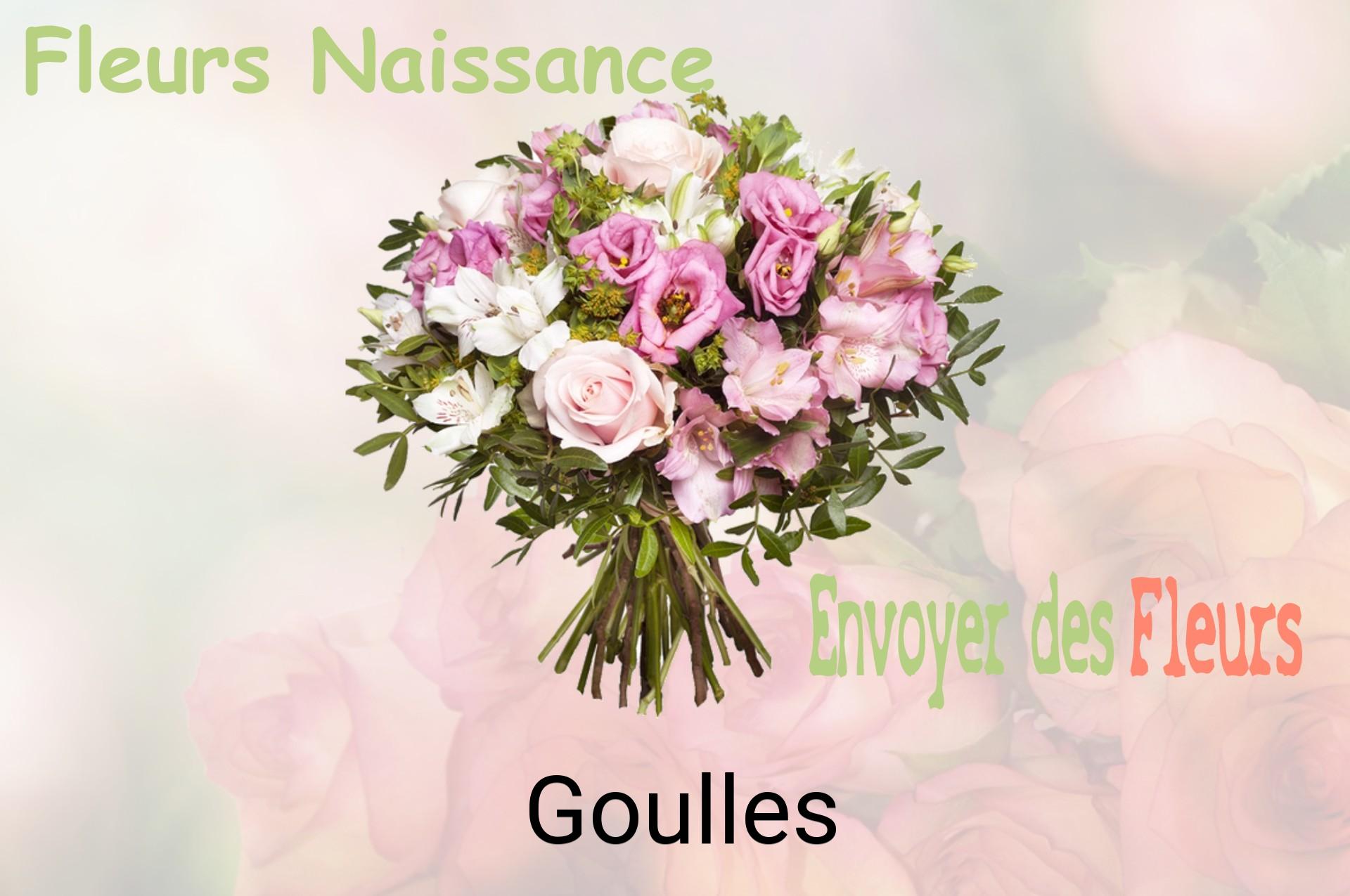 Bouquet de fleurs de naissance livré à Goulles